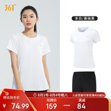 361°运动套装女夏季新款跑步休闲短袖短裤两件套瑜伽服662414001H-1