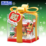 哲高圣诞节礼物创意拼装积木圣诞老人圣诞树桌面摆件玩具送朋友男女生 【圣诞礼盒】圣诞平安果-714PCS