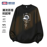 GENIOLAMODE品牌早秋卫衣男圆领宽松chic港风日系学生男女无帽衣服外套