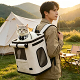 HOUYA猫包便携外出双肩大容量宠物背包猫咪箱小狗包猫防应激双肩