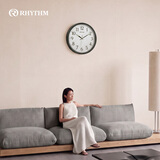 丽声（RHYTHM）日本静音夜光客厅大挂钟家用轻奢简约32cmCMG635WR82