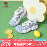 骆驼（CAMEL）【迪丽热巴同款】柠萌丑萌鞋女运动休闲鞋 L25A202062 米/蓝  37