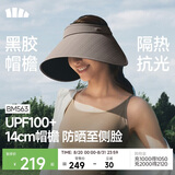 蕉下（beneunder）灯罩帽大帽檐遮阳帽子女黑胶防晒帽全脸遮阳空顶帽太阳帽BM563