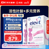 爱乐维活性叶酸1段 复合活性叶酸90片*2德国版孕妇备孕女士孕早期