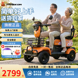 飞鸽四轮老年电动车老人代步车电动车四轮最新款高端景区观光车 【 超威/天能】800W60V24AH黑金约115里