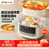 小熊（Bear）电炖盅电炖锅隔水炖家用4人用煲汤炖汤锅燕窝炖盅4.1L炖蒸煮一体微压电炖锅DDZ-J25G2