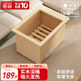 湘森 实木烤火炉取暖器家用电火桶暖脚神器节能深桶冬季办公室电暖器电烤脚烤火箱加深桌下烤火器SY 54*40*40CM实木深桶【过热保护+低耗省电】