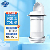普湃（PURPAVWINNER）外墙抽油烟机止逆阀防风帽烟道止回阀排气口风罩室内安装适用可穿墙23-45cm可调室外排烟囱防雨帽