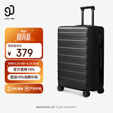 90分行李箱24英寸莱茵河经典2026新款 拉杆箱大容量旅行密码箱暗夜黑