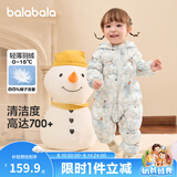 巴拉巴拉童装婴儿连体羽绒服轻薄羽绒服宝宝衣服冬装抱衣爬服男童女童 白蓝色调00318 90cm