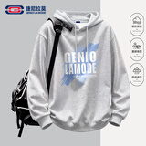 GENIOLAMODE卫衣男士连帽秋季2026新款重磅330G潮牌时尚休闲宽松外套男款帽衫