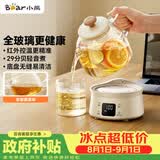 小熊（Bear）全玻璃壶0.8L养生壶恒温壶 办公室小型迷你煮茶花茶壶 0胶水0金属  24h保温母婴煮水壶 YSH-M08B3