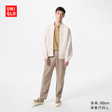 优衣库高弹力窄口九分裤DRY-EX速干常规款男女装轻薄运动裤482763 476606/32燕麦米 3XL