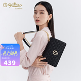 金利来女包百搭单肩包手袋女包百搭链条斜挎包七夕情人节礼物 黑色