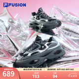 FILAFUSION斐乐硬糖3厚底老爹鞋女鞋增高运动鞋休闲鞋子 黑/烟灰珍珠-BS 37.5