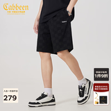 卡宾（CABBEEN）【棋盘格提花】宽松休闲短裤男2024夏新款潮牌运动五 煤黑色01 2XL (185) 54