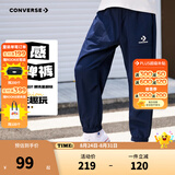 Converse匡威儿童装男童裤子春秋儿童运动裤小学生修身梭织长裤季束脚裤子 藏青蓝-梭织秋季 130 /56 【建议身高116-122cm】