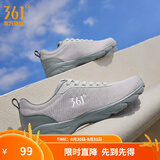 361°运动鞋男鞋夏季新品透气网面跑鞋黑色通勤轻质耐磨慢跑步鞋男 循环灰/石墨灰 41