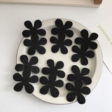 清晨的星星粘头刘海发帖女碎发魔法贴简约黑色魔术成人发粘头饰神器网红新款 花朵6件套