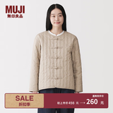 MUJI 女式木棉混盘扣棉服夹克外套女款女装棉衣新中式26年 BD12HA6S 浅米色 S (155/80A)