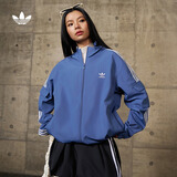 adidas通勤百搭经典休闲运动连帽夹克外套男女春夏阿迪达斯三叶草 深蓝   L