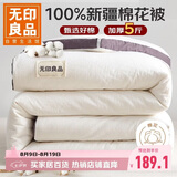 无印良品A类100%棉花被子 春秋被芯 厚5斤 180*220cm