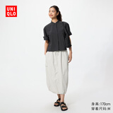优衣库休闲工装裙女装487792 02 浅灰色 M