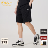 卡宾（CABBEEN）【棋盘格提花】宽松休闲短裤男2024夏新款潮牌运动五 煤黑色01 2XL (185) 54
