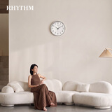 丽声（RHYTHM）简约挂钟客厅2026新款京东自营卧室家用挂墙32cm炫银CMG529XC19