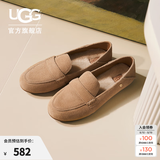 UGG春季女士休闲舒适纯色平底乐福鞋双鞋垫时尚单鞋豆豆鞋1147350 SAN | 沙色 37