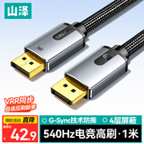 山泽DP线1.4版4K/2K540/480Hz 8K高清DisplayPor电脑游戏电竞显示器视频线 1米 兼容1.2 DPO-10