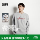 森马（Semir）王安宇同款|长袖T恤男纯棉打底衫字母t25秋印花内搭109725101204