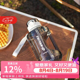 乐扣乐扣（LOCK&LOCK）小水库大容量塑料运动水杯户外冷水壶刻度把手男女杯子1.6L白色