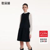 歌莉娅小香风连衣裙女气质淑女高级感设计感娃娃装a字背心裙1B9R4K4T0 00B黑色 M