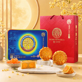 荣华食品旗舰店蛋黄白莲蓉广式中秋礼盒600g/盒