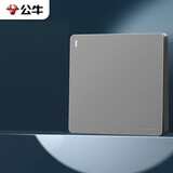 公牛（BULL）开关插座 G12系列一开单控开关86型大面板开关G12K111 星空灰