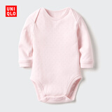 优衣库婴幼儿包臀衣宝宝长袖1件装连体衣哈衣包屁衣478376 478375 478375/10水粉色(套头款) 70cm