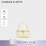 CHARLES&KEITH菱格链条手提斜挎小方包盒子包包女包七夕礼物送女友CK2-80782534 Butter Yellow奶油黄色 小包