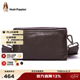 暇步士（Hush Puppies）男士单肩包斜挎包新款时尚户外通勤真皮邮差包牛皮小背包送男友 咖色窄肩带HA-2011708W-5010z