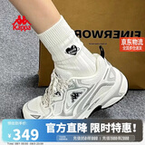 卡帕（Kappa）女鞋户外运动跑步鞋子女夏季新款老爹鞋软底增高休闲鞋女奥运灰38