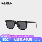 博柏利（BURBERRY）男女款开车驾驶墨镜方形眼镜太阳镜0BE4337F 官方正品 七夕送礼物