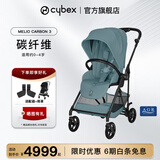 Cybex婴儿车可坐可躺轻便可折叠高景观双向碳纤维推车新款Melio3 风暴蓝NEW-26款