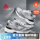 卡帕（Kappa）女鞋老爹鞋氢轨运动鞋女冬季加绒保暖棉鞋子女 奥运灰 38