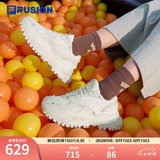 FILA FUSION斐乐女鞋BIANCO老爹鞋季硬糖鞋休闲鞋厚底运动鞋女 棉花糖/银-MM 35.5