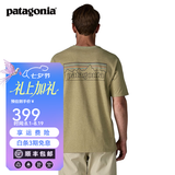 巴塔哥尼亚（Patagonia）男女情侣款通勤P-6 Logo混纺棉休闲潮流户外透气短袖T恤 38504 POGM L 176/185(CM)  80/91(KG)