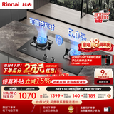 林内（Rinnai）燃气灶5kW大火力双眼猛火灶具家用嵌入式钢化玻璃天然气二级能效 2E07M