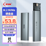 SSK飚王m2移动固态硬盘盒m2 NGFF/NVMe m.2固态硬盘盒子外置外接双协议TypeC 【NVMe】10Gbps C326配C线