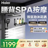 海尔（Haier）淋浴花洒套装 背喷按摩 精铜水路五功能增压喷枪淋浴器A10枪灰色