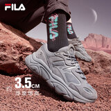 斐乐（FILA）火星2丨老爹鞋复古跑鞋黑色女休闲鞋舒适缓震通勤百搭休闲鞋 合金灰-AL-F12W131116F 35.5