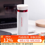 乐扣乐扣（LOCK&LOCK）不锈钢保温杯情侣学生水杯菲特旋转盖轻量杯450ml白红 LHC4131WR